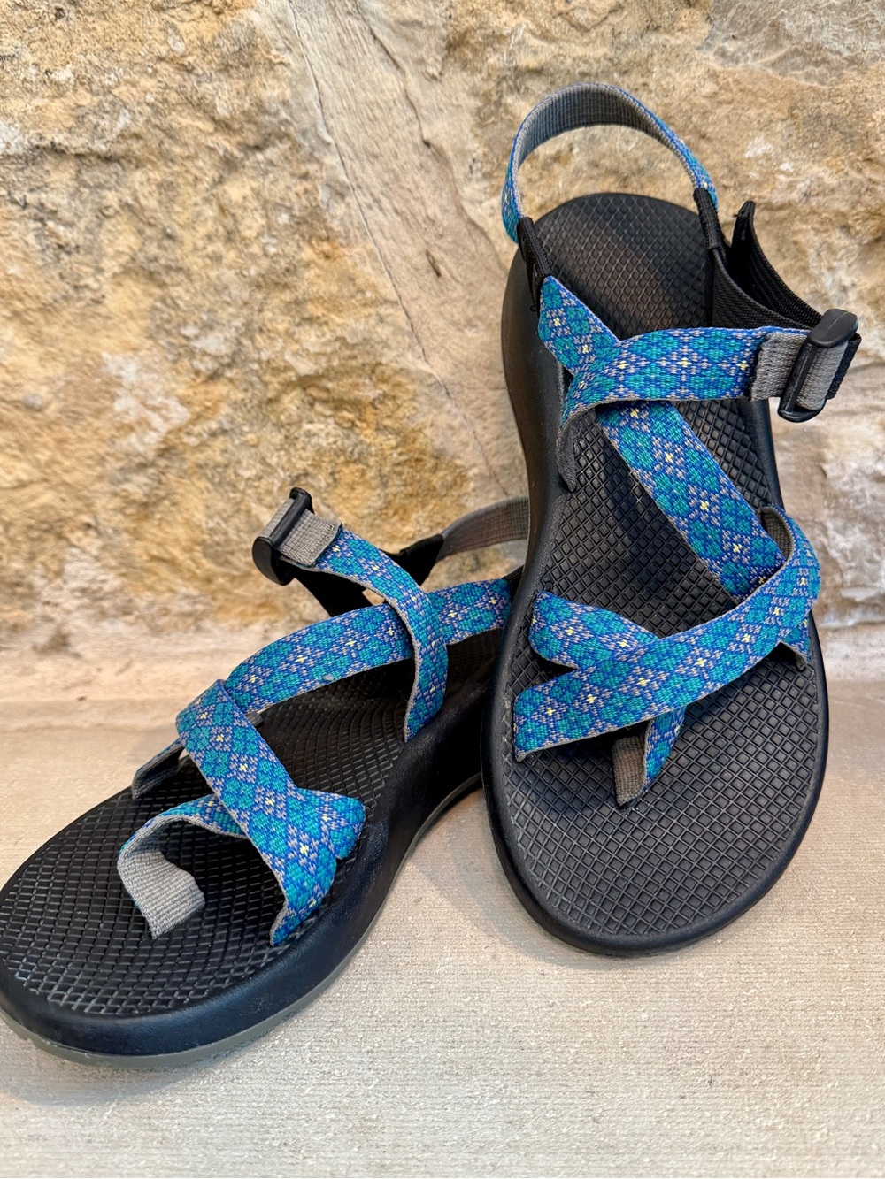 Chaco Z2 Vibram Yampa Sandals Crystals Blue Outdoor Hiking Women's Size 10